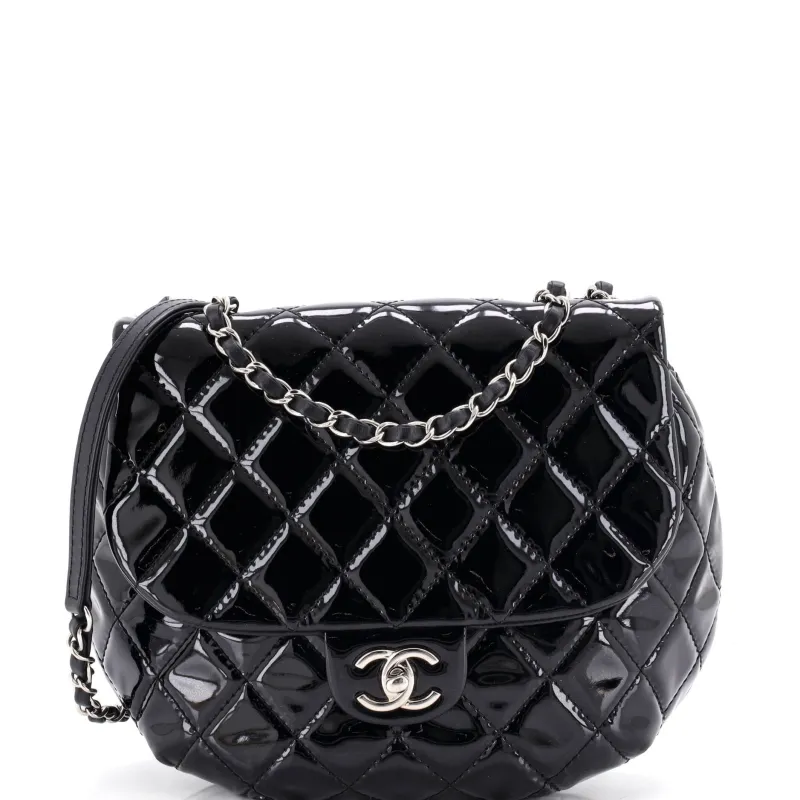 Dubai Messenger Bag Quilted Patent Medium made by Chanel