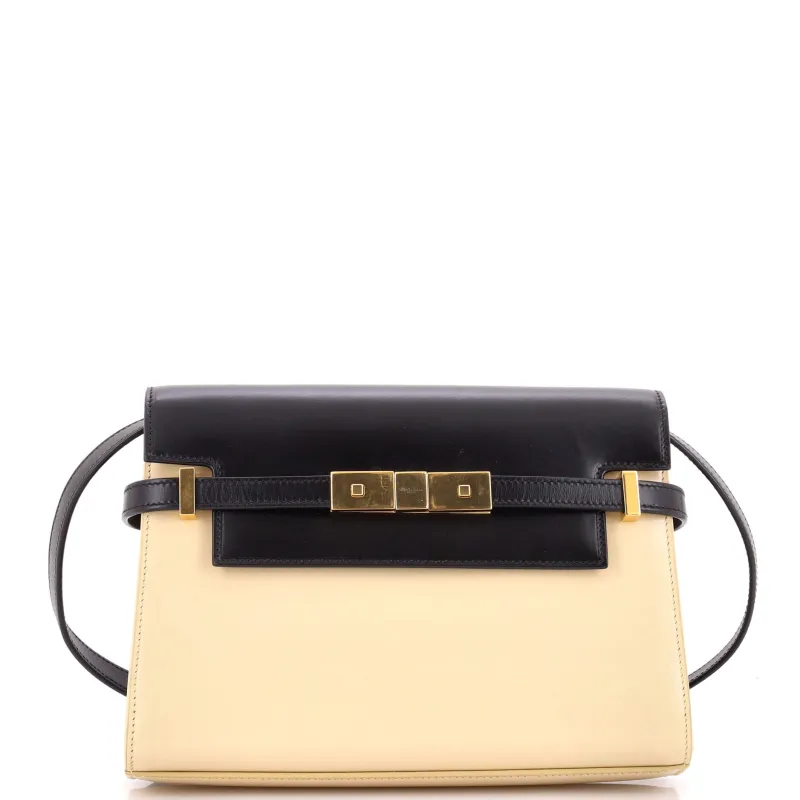 Manhattan Shoulder Bag Leather Small made by Yves Saint Laurent