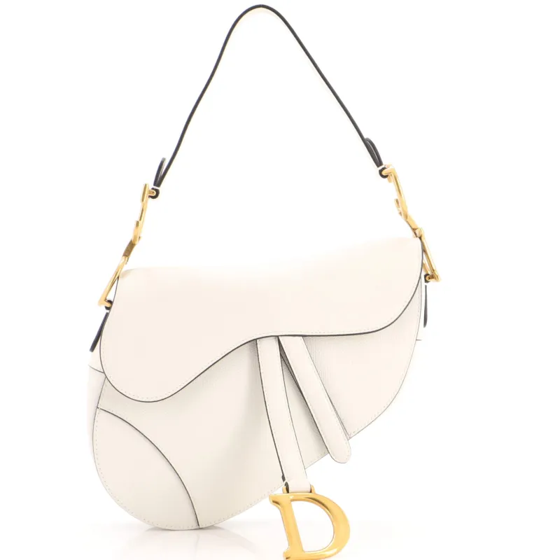 Saddle Handbag Leather Medium made by Dior