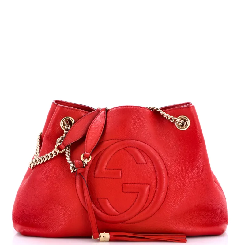 Soho Chain Strap Shoulder Bag Leather Medium made by Gucci