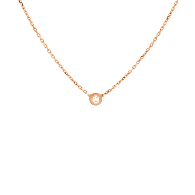 Cartier D'Amour Pendant Necklace 18K Rose Gold with Diamond XS made by Cartier