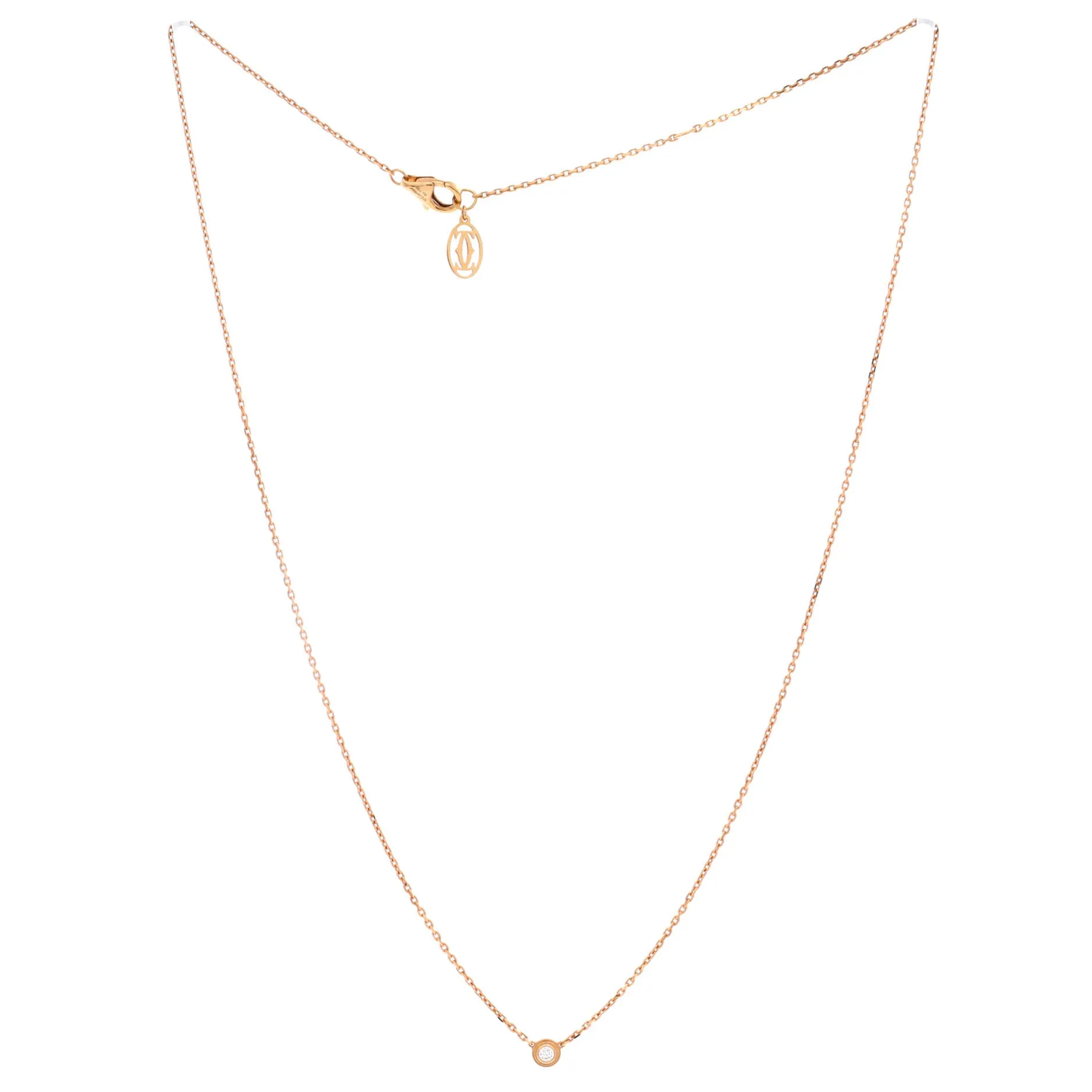 Cartier D'Amour Pendant Necklace 18K Rose Gold with Diamond XS sold by Zulily product image thumbnail 2