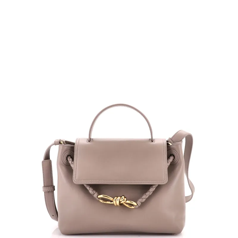 Ciao Ciao Top Handle Bag Leather with Intrecciato Detail Small made by Bottega Veneta