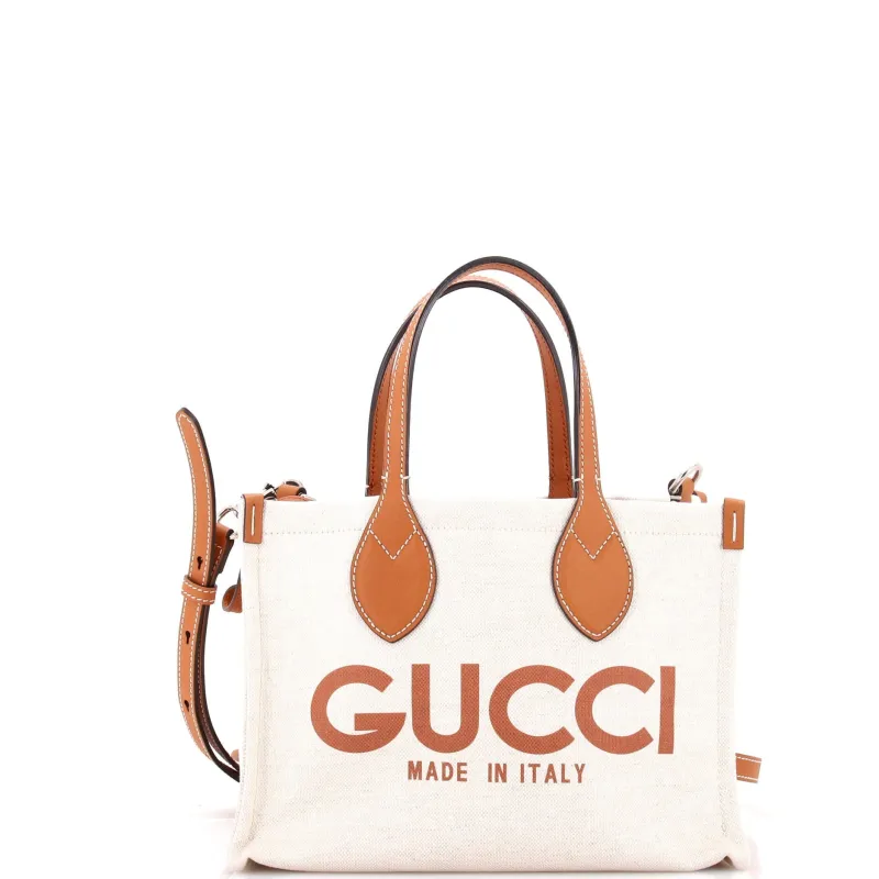 Logo Shopper Tote Printed Canvas Small made by Gucci