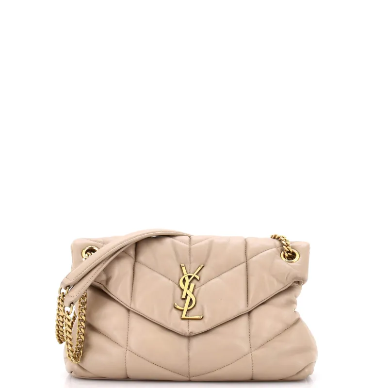 Loulou Puffer Shoulder Bag Quilted Leather Small made by Yves Saint Laurent