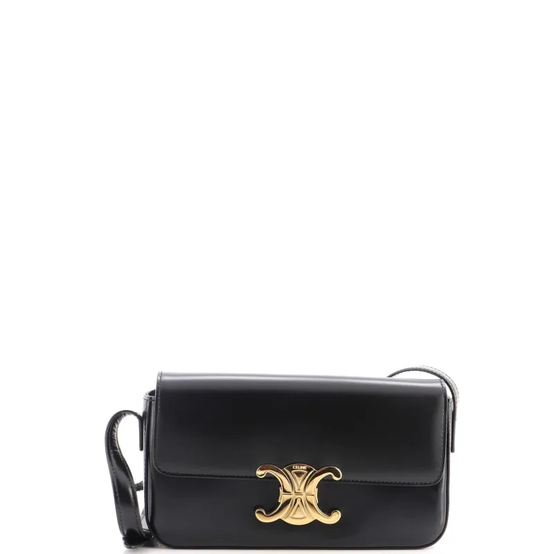 Triomphe East-West Shoulder Bag Smooth Calfskin made by Celine