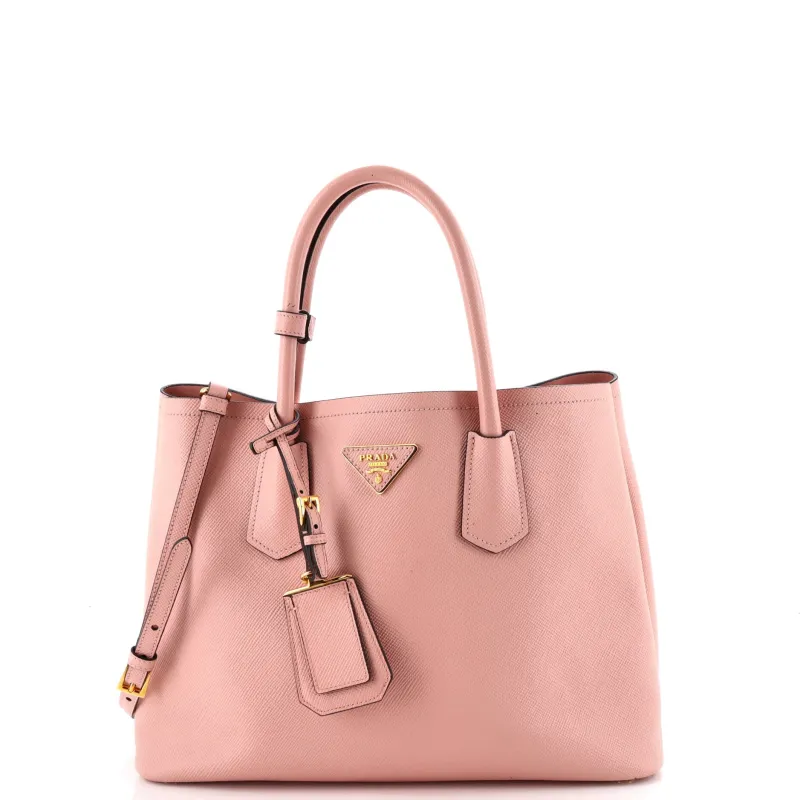 Cuir Double Tote Saffiano Leather Medium made by Prada
