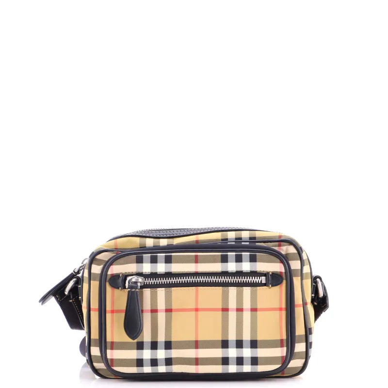 Front Pocket Crossbody Bag Vintage Check Canvas made by Burberry