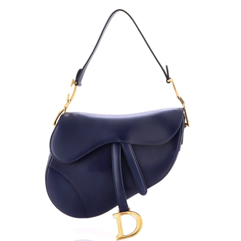 Saddle Handbag Leather Medium made by Dior