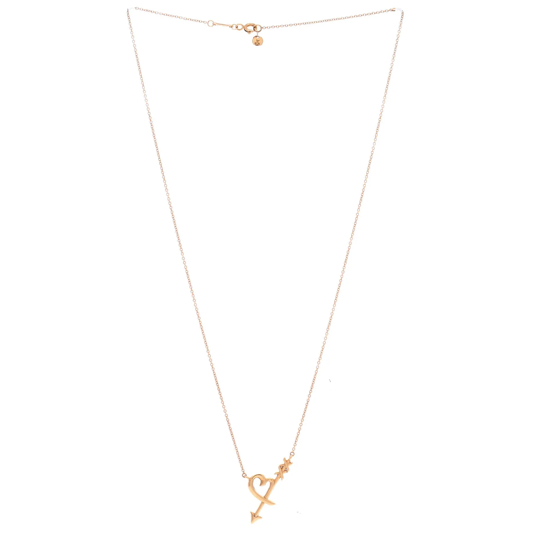 Paloma Picasso Graffiti Heart and Arrow Pendant Necklace 18K Rose Gold Small sold by Zulily product image thumbnail 2