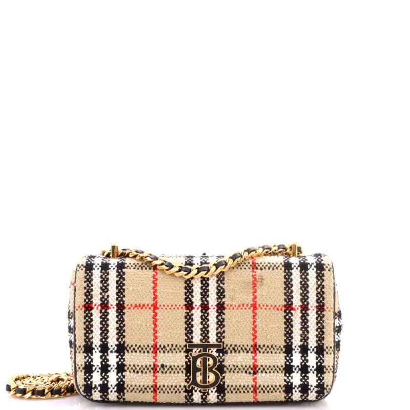 Lola Shoulder Bag Vintage Check Tweed Small made by Burberry