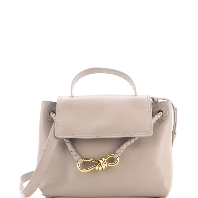 Ciao Ciao Top Handle Bag Leather with Intrecciato Detail Small made by Bottega Veneta