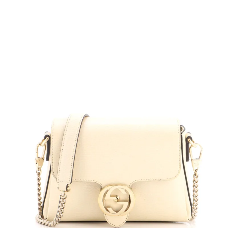 Interlocking Chain Crossbody Bag Leather Small made by Gucci