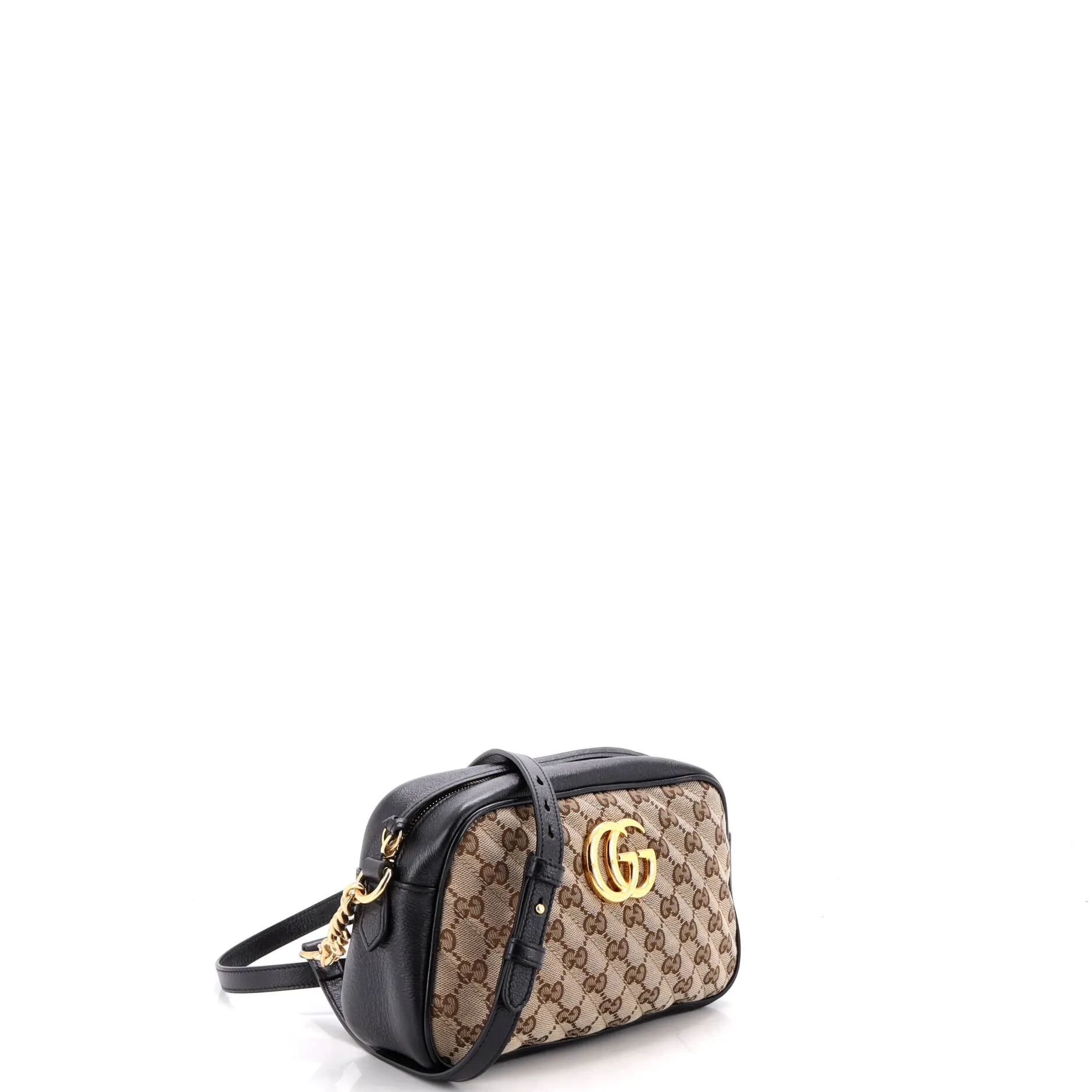 GG Marmont Shoulder Bag Diagonal Quilted GG Canvas with Leather Small sold by Zulily product image thumbnail 2