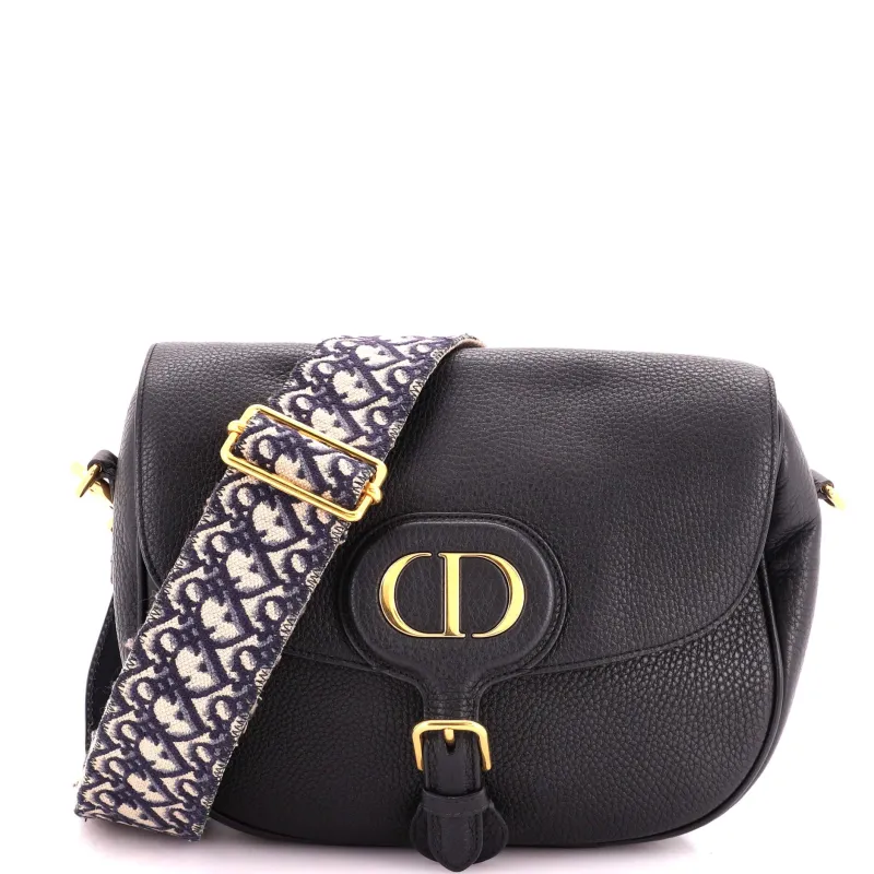 Bobby Flap Bag Leather Large made by Dior