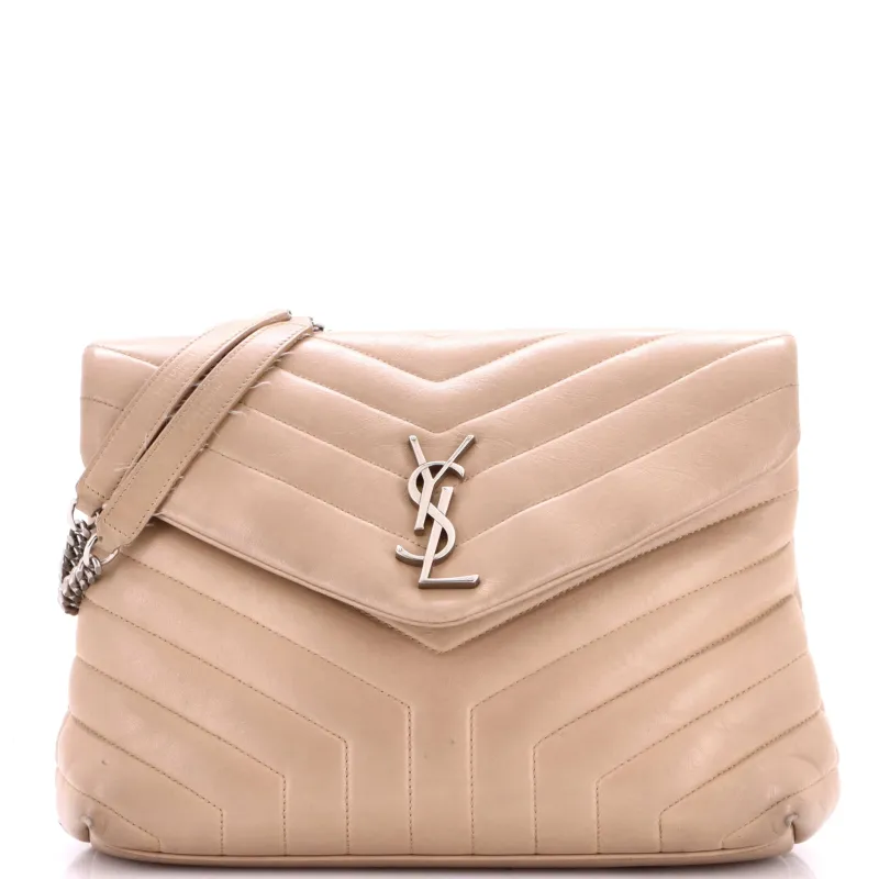 Loulou Shoulder Bag Matelasse Chevron Leather Medium made by Yves Saint Laurent