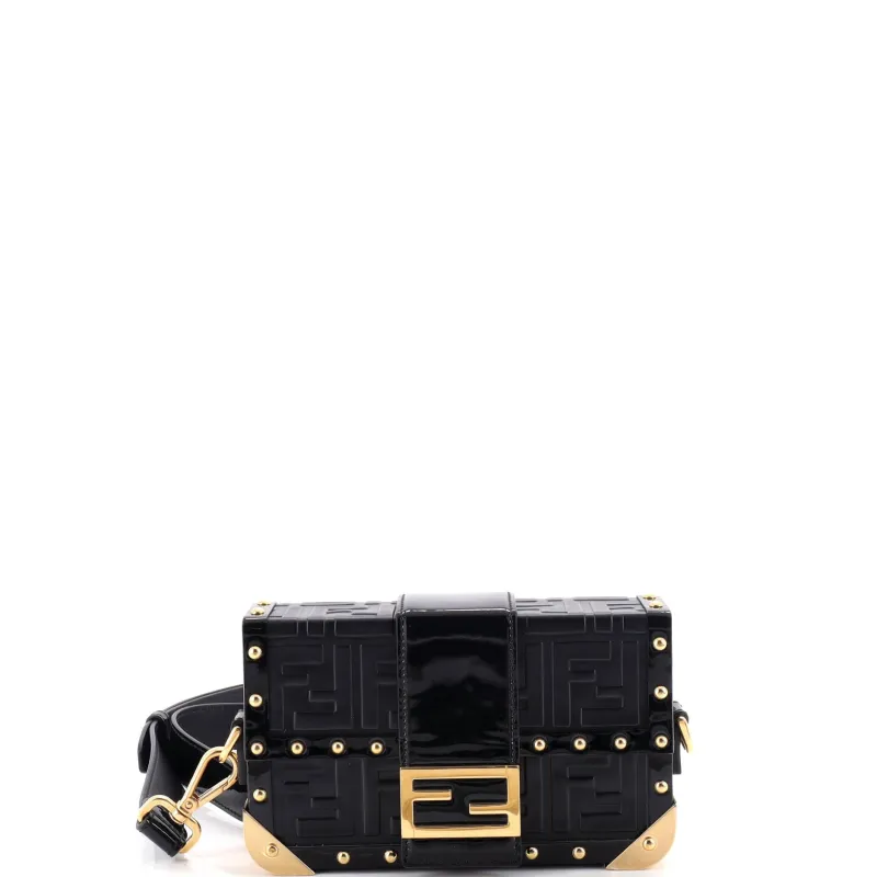 Baguette Trunk Bag Zucca Embossed Leather Mini made by Fendi