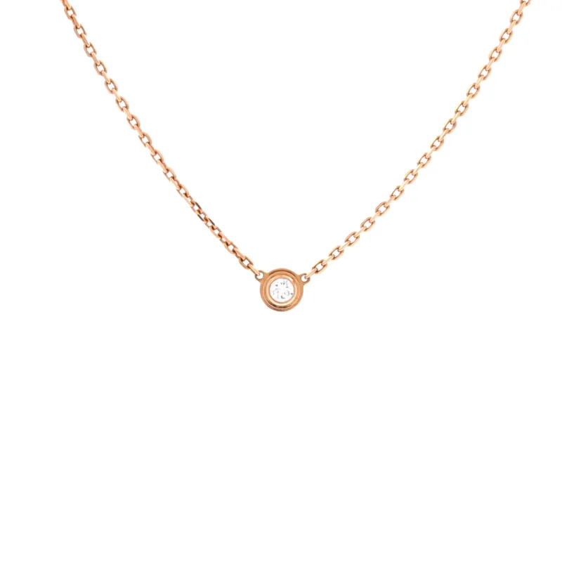 Cartier D'Amour Pendant Necklace 18K Rose Gold with Diamond XS made by Cartier