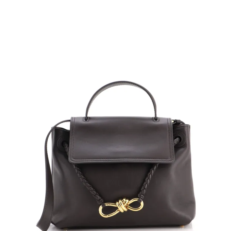 Ciao Ciao Top Handle Bag Leather with Intrecciato Detail Small made by Bottega Veneta