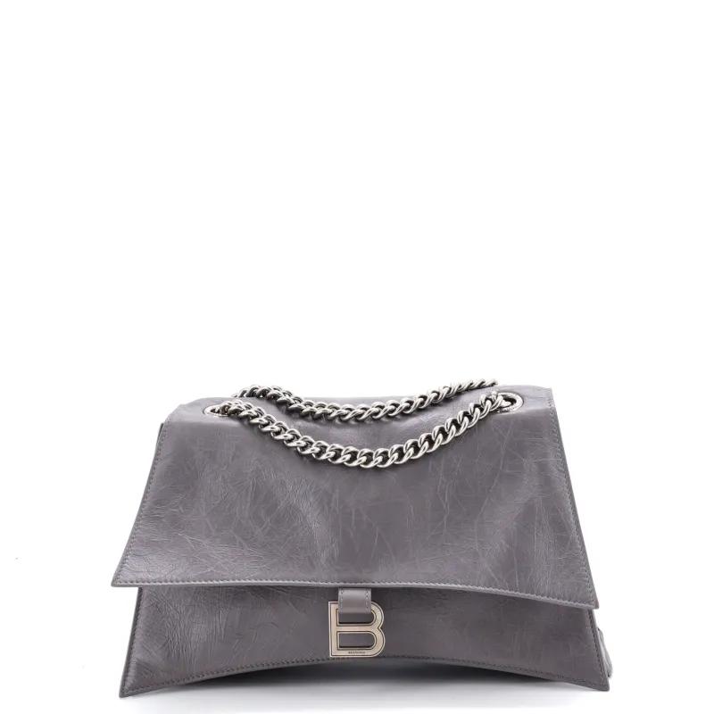 Crush Chain Flap Bag Leather Medium made by Balenciaga