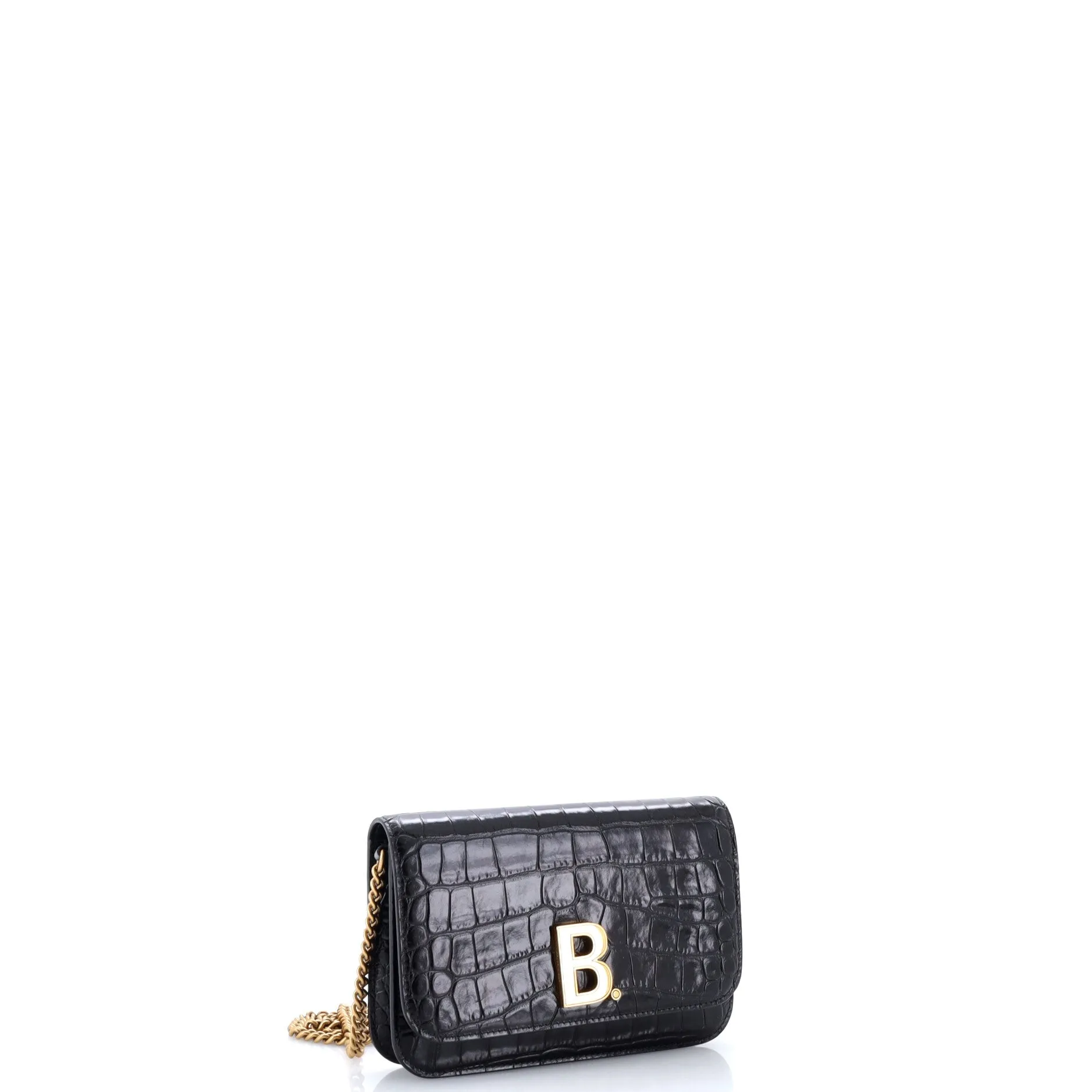 B Dot Wallet on Chain Crocodile Embossed Leather sold by Zulily product image thumbnail 2