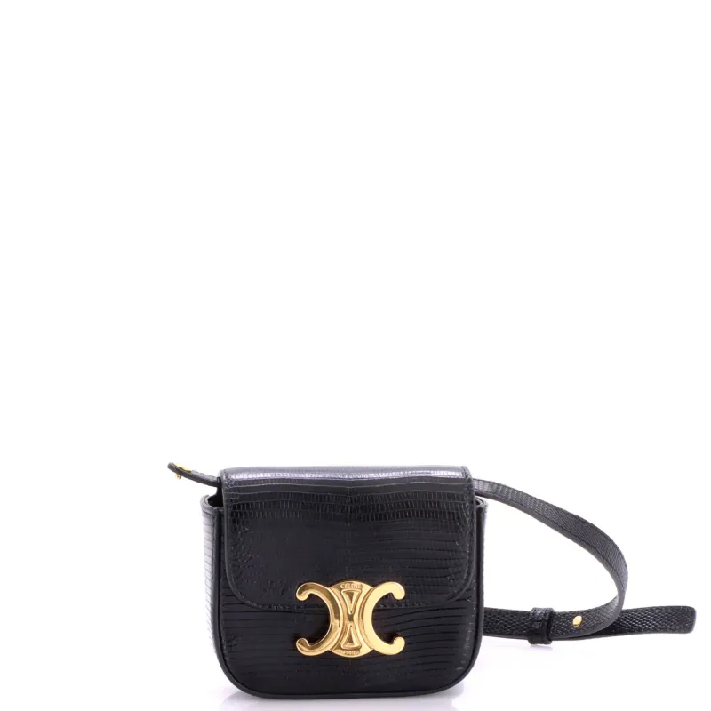 Claude Shoulder Bag Lizard Mini made by Celine