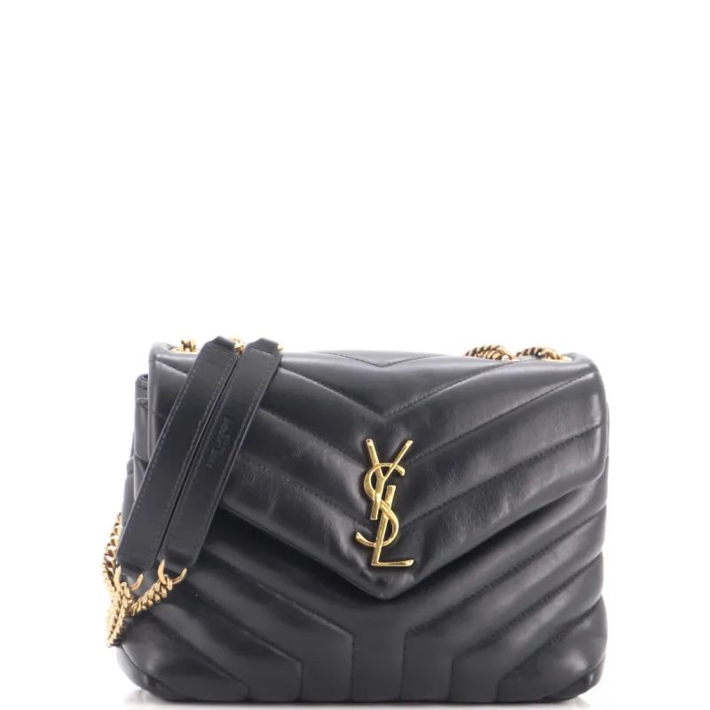 Loulou Shoulder Bag Matelasse Chevron Leather Small made by Yves Saint Laurent