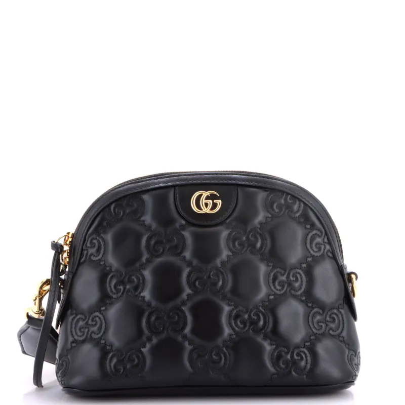 Dome Chain Zip Shoulder Bag GG Matelasse Leather Small made by Gucci