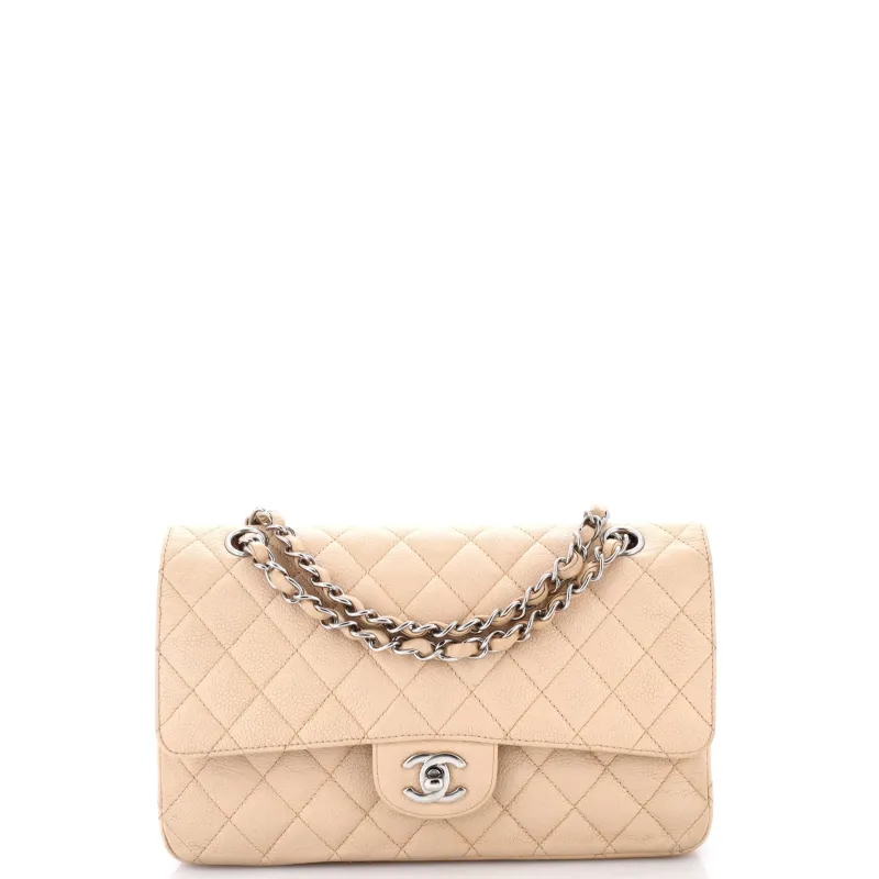 Classic Double Flap Bag Quilted Caviar Medium made by Chanel