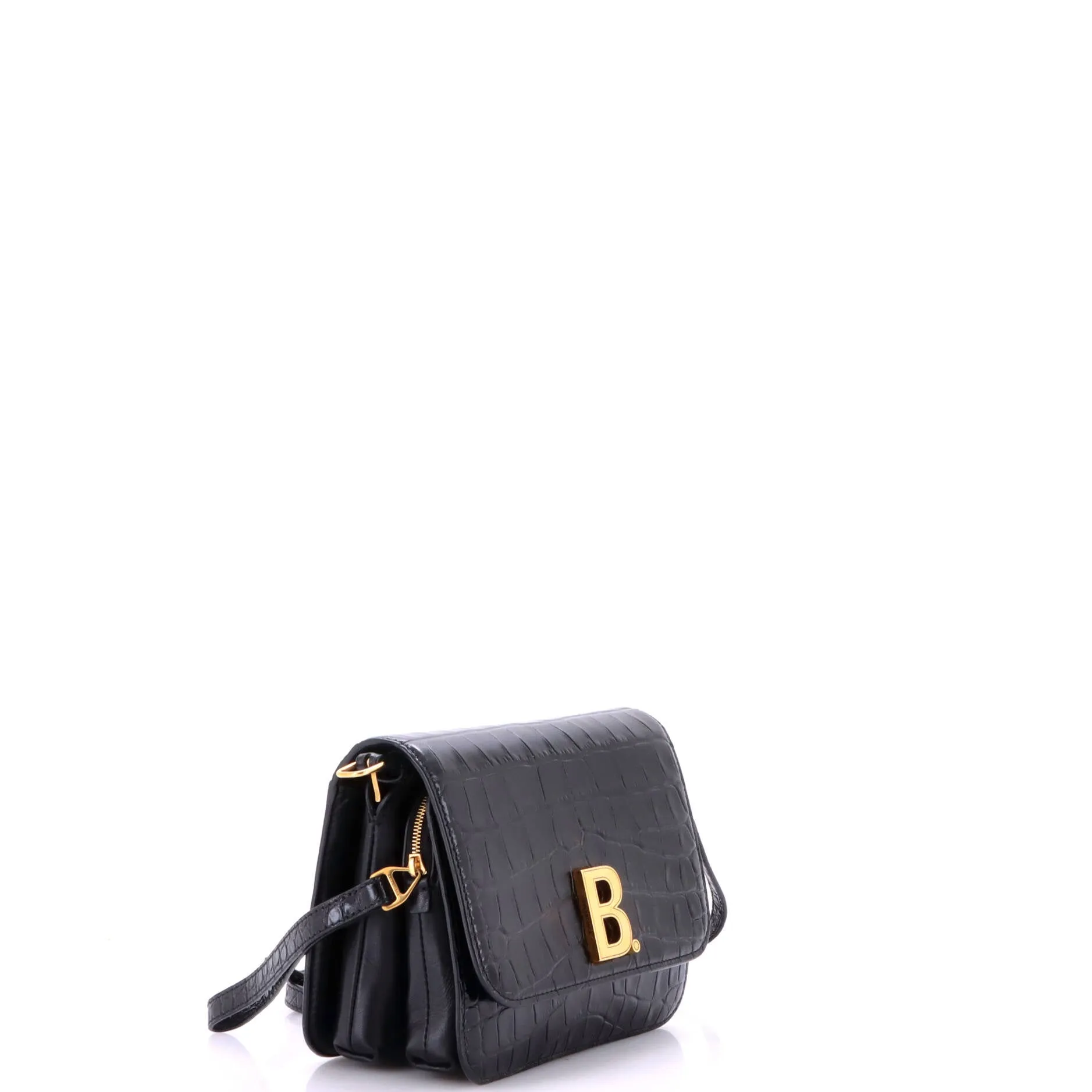 B. Dot Flap Bag Crocodile Embossed Leather Small sold by Zulily product image thumbnail 2