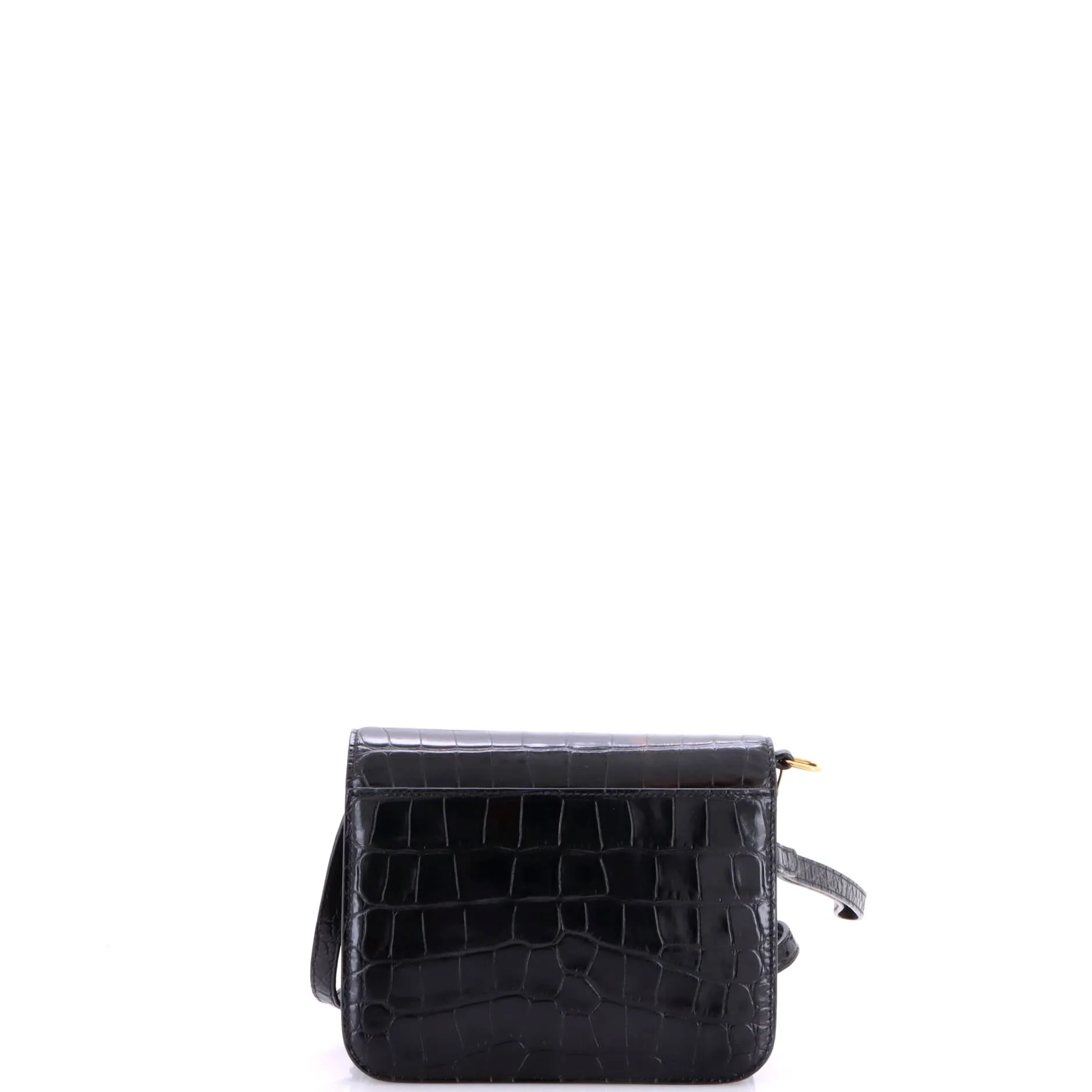 B. Dot Flap Bag Crocodile Embossed Leather Small sold by Zulily product image thumbnail 3
