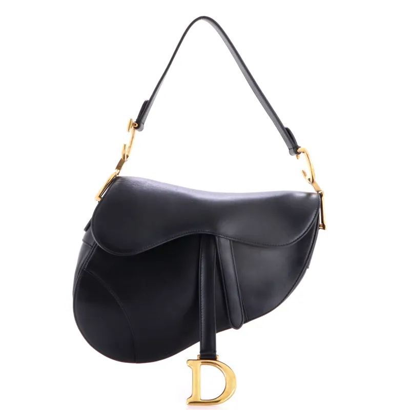 Saddle Handbag Leather Medium made by Dior