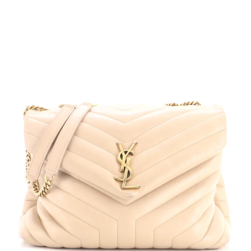 Loulou Shoulder Bag Matelasse Chevron Leather Medium made by Yves Saint Laurent