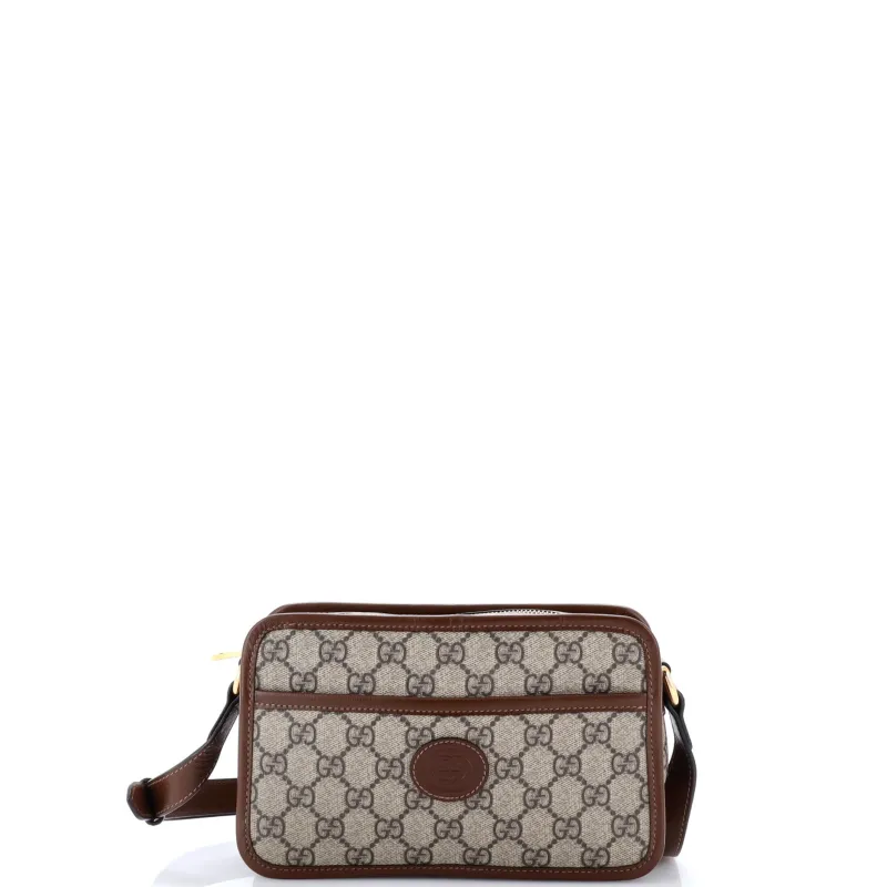 Interlocking G Patch Camera Bag GG Coated Canvas Mini made by Gucci