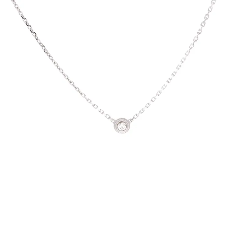 Cartier D'Amour Pendant Necklace 18K White Gold and Diamond XS made by Cartier