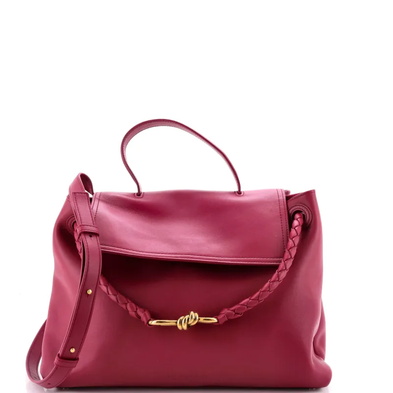 Ciao Ciao Top Handle Bag Leather with Intrecciato Detail Medium made by Bottega Veneta
