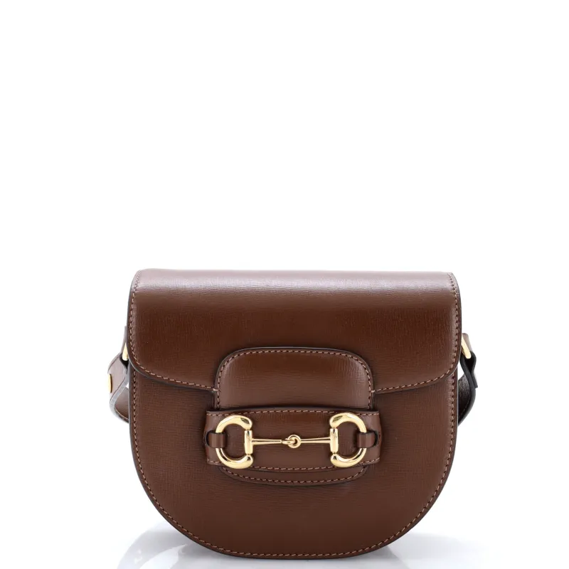 Horsebit 1955 Rounded Shoulder Bag Leather Mini made by Gucci