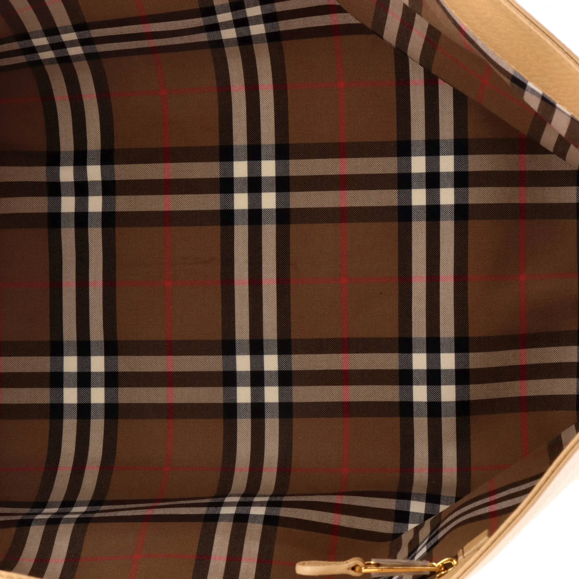 Shopping Tote Leather with Check Canvas Interior Medium sold by Zulily product image thumbnail 5