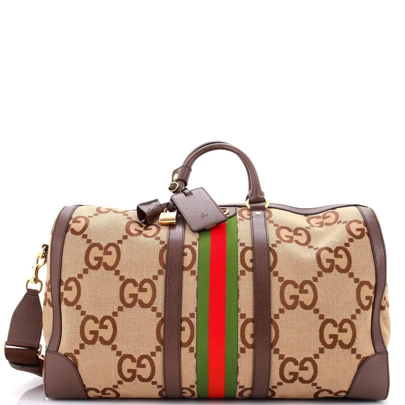 Savoy Web Convertible Duffle Bag Jumbo GG Canvas Large made by Gucci