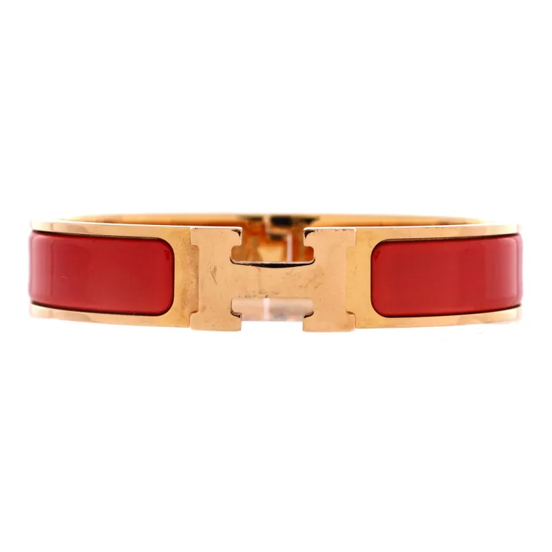Clic H Bracelet Enamel Narrow made by Hermes
