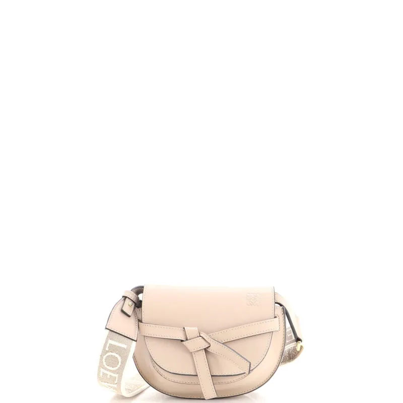 Gate Dual Shoulder Bag Leather Mini made by Loewe