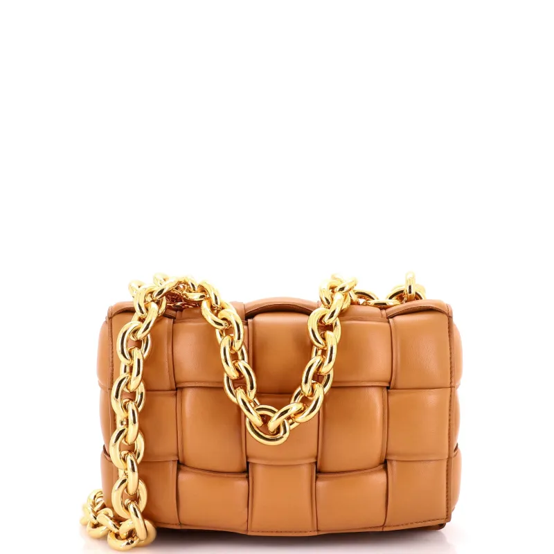 Cassette Chain Crossbody Bag Padded Maxi Intrecciato Leather made by Bottega Veneta