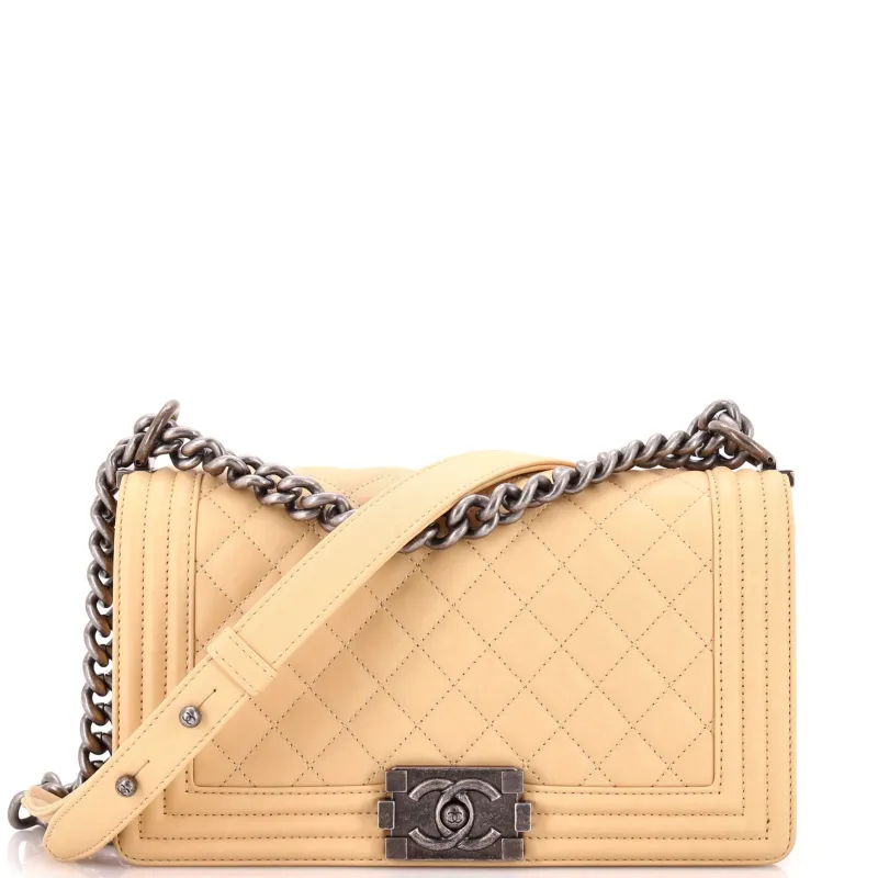 Boy Flap Bag Quilted Lambskin Old Medium made by Chanel