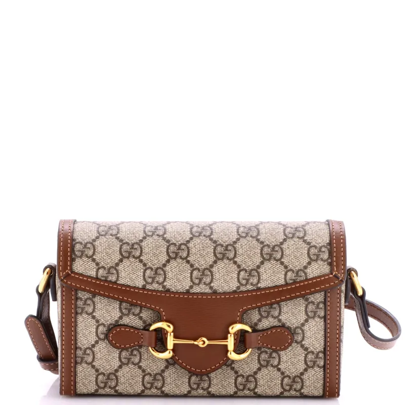Horsebit 1955 Flap Crossbody Bag GG Coated Canvas Mini made by Gucci