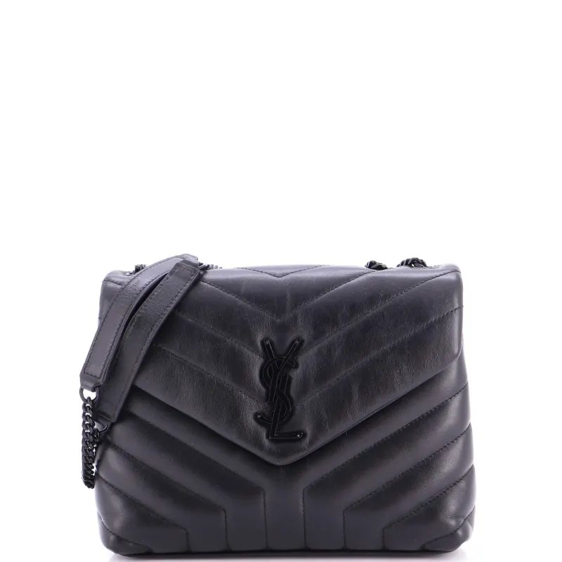 Loulou Shoulder Bag Matelasse Chevron Leather Small made by Yves Saint Laurent