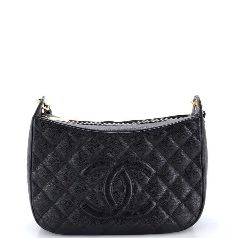 Timeless CC Chain Shoulder Bag Quilted Caviar Medium made by Chanel
