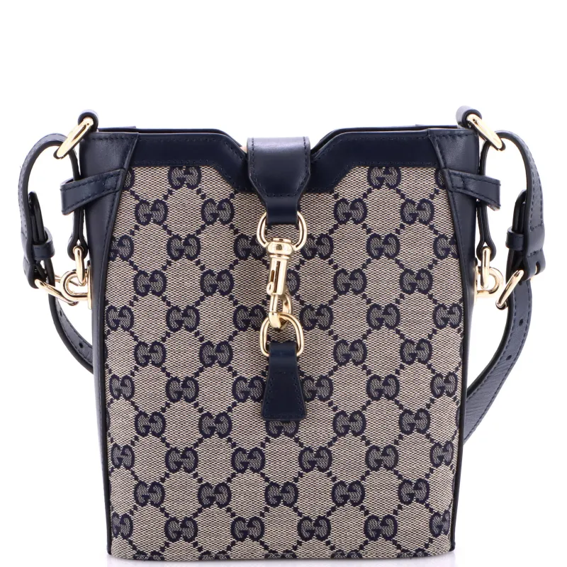 Bucket Bag GG Canvas with Leather Mini made by Gucci