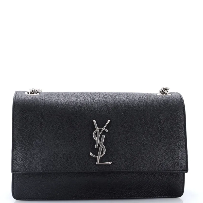 Sunset Shoulder Bag Leather Medium made by Yves Saint Laurent