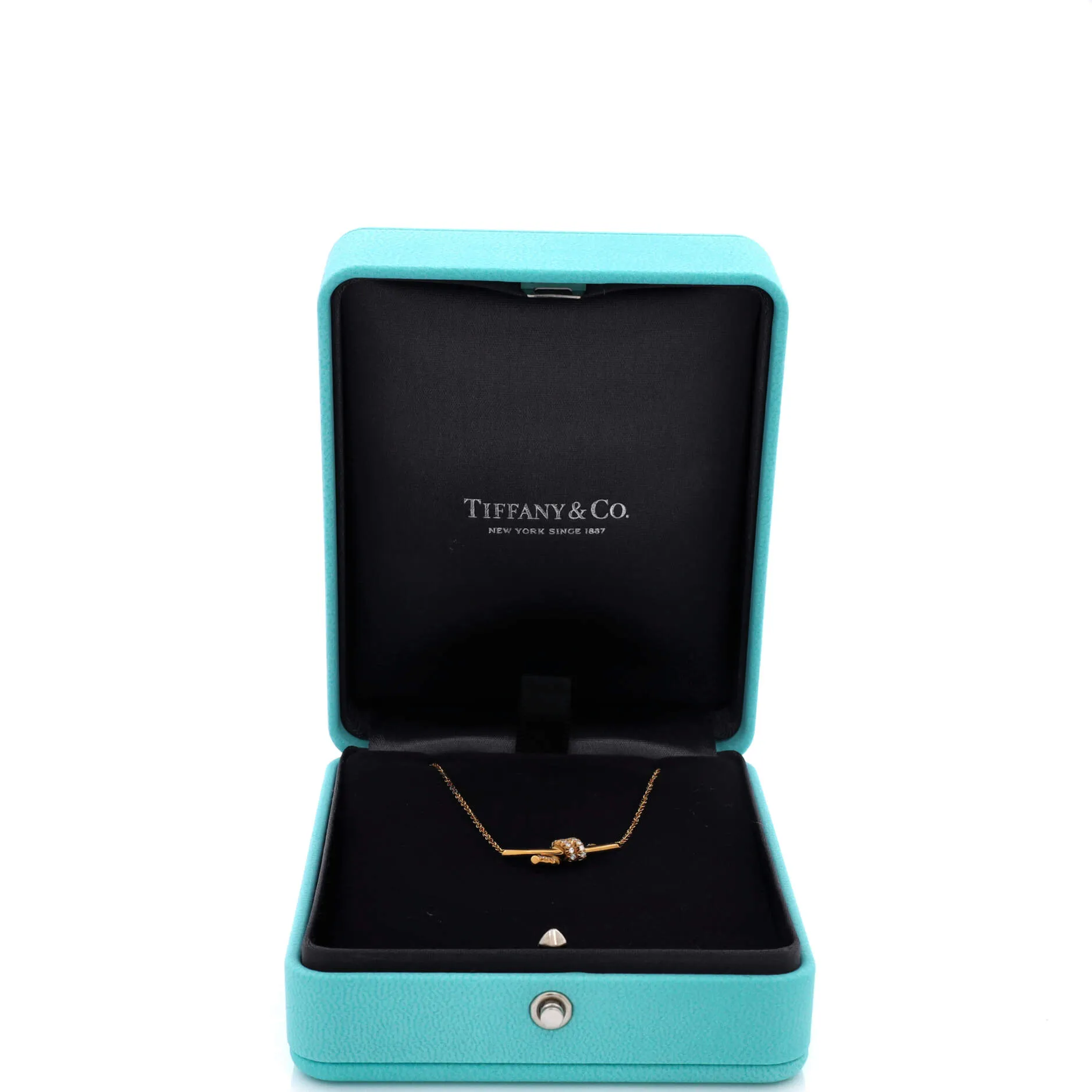 Knot Pendant Necklace 18K Yellow Gold with Diamonds Small sold by Zulily product image thumbnail 2