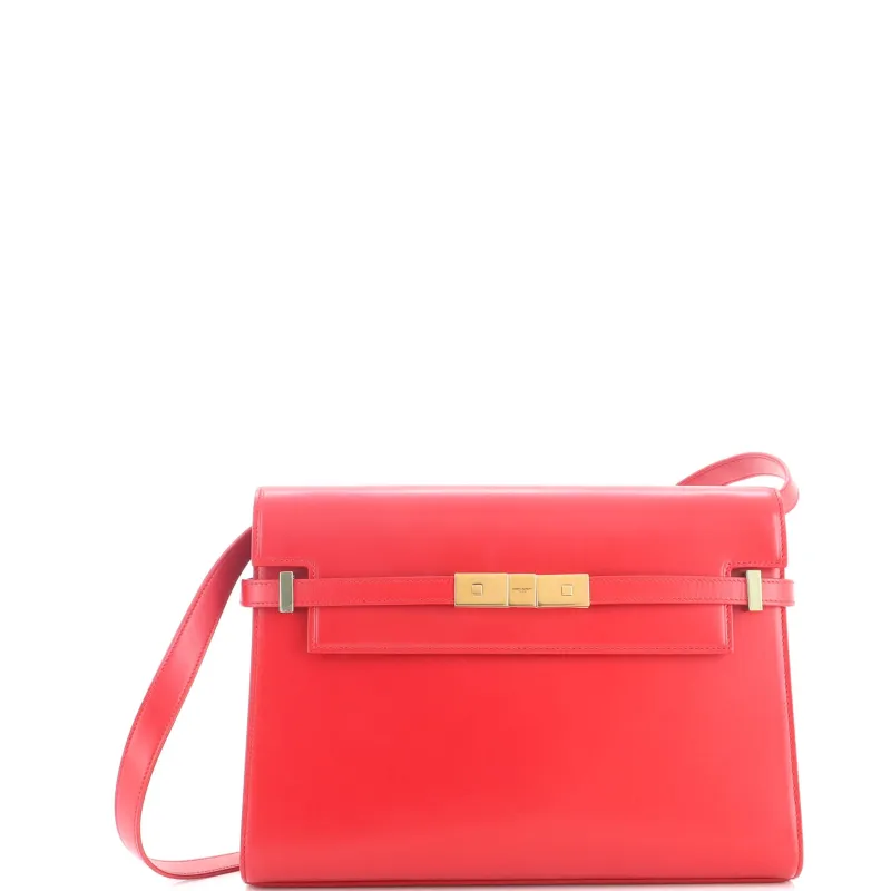 Manhattan Shoulder Bag Leather Medium made by Yves Saint Laurent